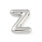 Rack Plating Brass Pendants, Long-Lasting Plated, Lead Free & Cadmium Free, Platinum, Letter Z, 18x14x4mm, Hole: 1.8mm