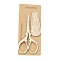 Stainless Steel Scissor, with Glitter Powder Protective Jacket, Champagne Yellow, 9.3x4.75x0.4cm