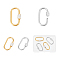 UNICRAFTALE 4Pcs 2 Colors Screw Carabiner Lock Charms Stainless Steel Screw Clasps 26mm Metal Oval Lock Clasps Charms with Polymer Clay Rhinestone for DIY Jewelry Making