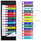 Oxford Cloth Daily Schedule Pocket Chart, with Iron Hook, Rectangle, Black, 900x330x2mm, Hole: 7mm