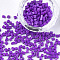 Baking Paint Glass Beads, Cube, Blue Violet, 3~6x2~2.5x2~2.5mm, Hole: 1mm, about 15000pcs/bag