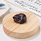 Natural Garnet Display Decorations, Reiki Energy Stone Figurine, Sleeping Cat, 33.5x39x23.5mm