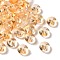 Baking Painted Transparent Glass Beads, Rondelle, Orange, 8x5mm, Hole: 1.5mm, 2083pcs/1000g