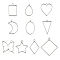 20Pcs 10 Styles Rack Plating Alloy Open Back Bezel Pendants, For DIY UV Resin, Epoxy Resin, Pressed Flower, Platinum, Mixed Shapes, 33.9~48x20.5~44x3.8mm, Hole: 2.8~4mm, 2pcs/style