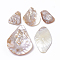 Freshwater Shell Big Pendants, Mixed Shapes, BurlyWood, 45~85x30~60x5~10mm, Hole: 2mm
