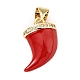 Кулоны с эмалью из латуни с прозрачным кубическим цирконием KK-G416-39G-2