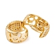 Серьги из латуни с фианитом EJEW-S219-12G-01-2