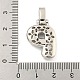 Латунные микропаве прозрачные подвески с фианитом KK-B099-01P-P-3
