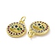 Латунные подвески из микро-паве KK-E068-VF080-3