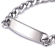 Устойчивые к потускнению браслеты figaro chain id из нержавеющей стали 304 BJEW-G631-03P-2