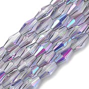 Прозрачные стеклянные бусины гальваническим пряди GLAA-K064-05A-HR01