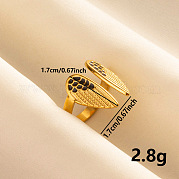 Винтажное эмалированное кольцо-манжета из нержавеющей стали 304 UF1180-3
