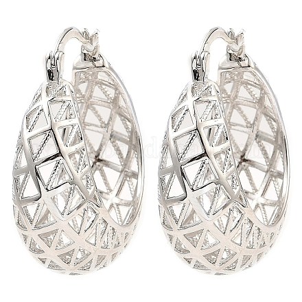 Серьги-кольца из латуни EJEW-I289-07P-1