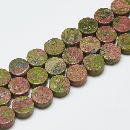 Природные Unakite бисер нитей G-T122-03I-1