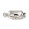 Non-Tarnish 304 Stainless Steel Box Clasps, Stainless Steel Color, 8x17.5x6.5mm, Hole: 2.5mm