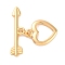 Heart Brass Toggle Clasps, Cadmium Free & Nickel Free & Lead Free, Long-Lasting Plated, Real 18K Gold Plated, Heart: 14.5x12x1.5mm, Hole: 1.8mm, bar: 6.5x24x1.5mm, hole: 1.8mm