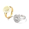 Brass Adjustable Ring Settings, Flat Round, Mixed Color, Inner Diameter: 17mm