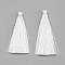 Nylon Tassel Big Pendant Decorations, White, 65~70x8~10mm