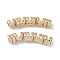 Brass Beads, Cadmium Free & Nickel Free & Lead Free, Real 18K Gold Plated, 7.5~8.5mm wide, 28.5~29.5mm long, 5.5mm thick, hole: 3.5mm.