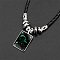 Alloy & Glass & Imitation Leather Cord Pendant Necklaces, Rectangle with Constellation Pattern , Sagittarius, 19.69 inch(50cm)