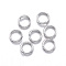 Non-Tarnish 304 Stainless Steel Open Jump Rings, Stainless Steel Color, 24 Gauge, 3x0.5mm, Inner Diameter: 2mm