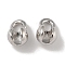 Brass Charms, Round, Platinum, 5x4mm, Hole: 1.4mm