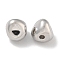 Brass Beads, Triangle, Platinum, 8x7x7mm, Hole: 1.4mm