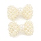 ABS Plastic Pendant, Bowknot, Light Yellow, 16x29x11.5mm, Hole: 0.5mm