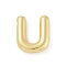 Rack Plating Brass Pendants, Long-Lasting Plated, Lead Free & Cadmium Free,  Real 18K Gold Plated, Letter U, 17x15x4mm, Hole: 1.8mm