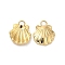 304 Stainless Steel Charms, Shell Charm, Real 18K Gold Plated, 12x10x2mm, Hole: 1.8mm
