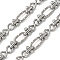 304 Stainless Steel 8-Shaped Link Chains, with Spool, Unwelded, Stainless Steel Color, 11.5x5.5x3mm