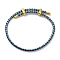 Adjustable Polyester Cord Braided Bracelets, Long-Lasting Plated, Dodger Blue, Inner Diameter: 2-5/8~3-1/8 inch(6.7~7.8cm)