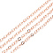 Brass Cable Chains, Soldered, Cadmium Free & Nickel Free & Lead Free, with Spool, Flat Oval, Rose Gold, 2.2x1.9x0.3mm, Fit for 0.6x4mm Jump Rings, about 32.8 Feet(10m)/roll