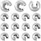SUNNYCLUE 1 Box 80Pcs 9mm Stainless Steel Crimp Beads Covers Half Round Crimp Beads Knot Cover Open End Caps Metal Crimping Spacer Beads for Jewelry Making Bead Assortments DIY Crafts Bracelets Adult