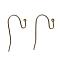 Brass Earring Hooks, Ear Wire, Lead Free & Cadmium Free & Nickel Free, Antique Bronze, about 11mm wide, 22mm long, 0.75mm thick