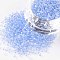 12/0 Grade A Round Glass Seed Beads, Transparent Colours Rainbow, Lavender, 12/0, 2x1.5mm, Hole: 0.9mm, about 30000pcs/bag