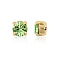 Preciosa® MAXIMA Crystal in Sew-On Cup, Czech Crystal, 719 35 012 Chaton(Round), Golden, 50520 Peridot, SS12(3~3.2mm)