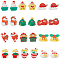 72pcs 12 Styles Christmas Theme Opaque Resin Cabochons, for Jewelry Making, Mixed Shapes, 15~23x17~28x7~10mm, 6pcs/style