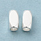 Brass Beads, Cadmium Free & Lead Free, Cuboid, 925 Sterling Silver Plated, 6x3x3mm, Hole: 2mm