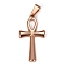 304 Stainless Steel Pendants, for Jewelry Making, Ankh Cross, Rose Gold, 30x16x2mm, Hole: 4.5x7mm