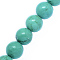 Natural Howlite Beads Strands, Round, Dyed & Heated, Light Sea Green, 6mm, Hole: 0.8mm, about 65pcs/strand, 15.5 inch(39.5cm)