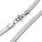 Non-Tarnish 304 Stainless Steel Snake Chains Necklaces, with Lobster Clasps, Stainless Steel Color, 17.7 inch(45cm), 5x1mm