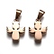 Ion Plating(IP) 304 Stainless Steel Pendants, Manual Polishing, Angel, Rose Gold, 16.5x13x3.5mm, Hole: 3x7mm