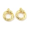 Brass Pendant, Long-Lasting Plated, Lead Free & Cadmium Free, Ring, Golden, 17x14x4.5mm, Hole: 1.5mm