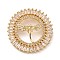 Brass Micro Pave Cubic Zirconia Pendants, Flat Round Charms, Rack Plating, Lasting Plated, Cadmium Free & Lead Free, Real 18K Gold Plated, Dragonfly, 26x3~6mm, Hole: 2.5x2.5mm