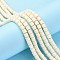 Polymer Clay Bead Strands, Column, Beige, 5~7x6mm, Hole: 1.5~2mm, about 61~69pcs/strand, 15.74 inch
