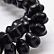 Dyed Synthetic Turquoise Bead Strands, Pumpkin, Black, 12x8mm, Hole: 1mm, about 868pcs/1000g