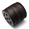 Faux Suede Cord, Faux Suede Lace, One Side Covering with Imitation Leather, Coconut Brown, 2.7x1.4mm, about 98.42 yards(90m)/roll