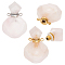 2Pcs 2 Colors  Rhombus Natural Rose Quartz Perfume Bottle Pendants, with 304 Stainless Steel Findings, Faceted, Golden & Stainless Steel Color, 26~27x17~17.5x8~8.5mm, Hole: 1.4mm, Capacity: about 2ml(0.06 fl. oz), 1pc/color