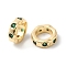 Brass Micro Pave Cubic Zirconia Beads, Large Hole Beads, Cadmium Free & Nickel Free & Lead Free, Ring, Real 18K Gold Plated, 12x4mm, Hole: 7.5mm